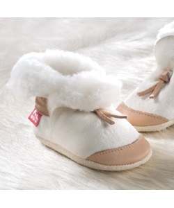 pololo lambskin slippers (white/brown)